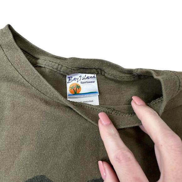 U2 360 Concert Tour T-Shirt Army Green Crew Neck Medium Short Sleeve - Picture 2 of 5